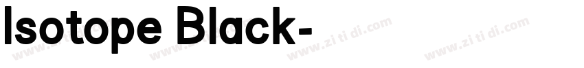 Isotope Black字体转换